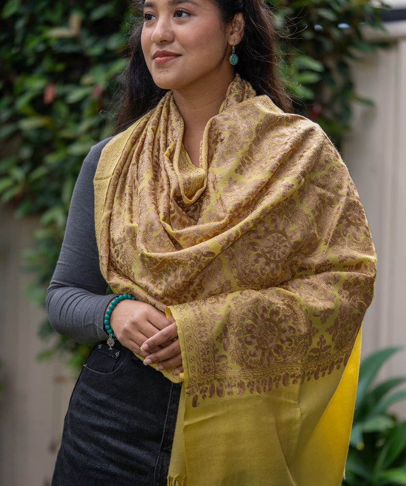 Embroidered Pashmina Shawl - Himalayas Shop