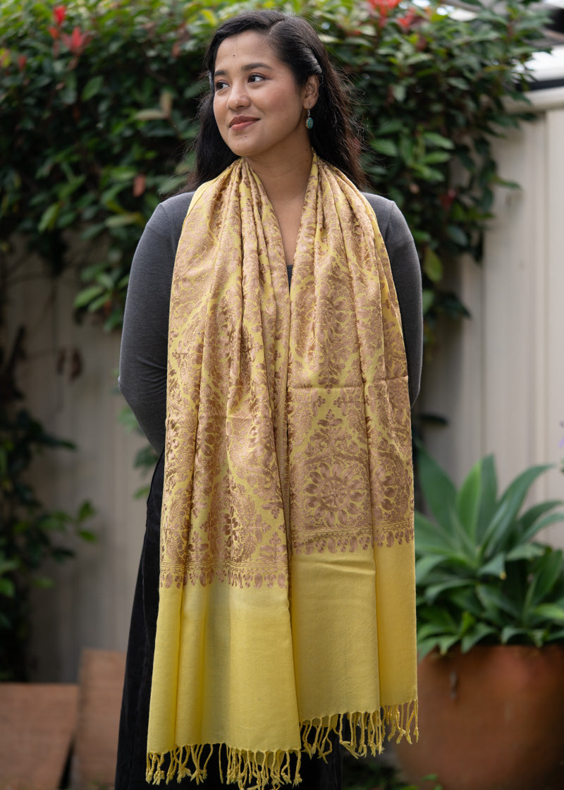 Embroidered Pashmina Shawl - Himalayas Shop