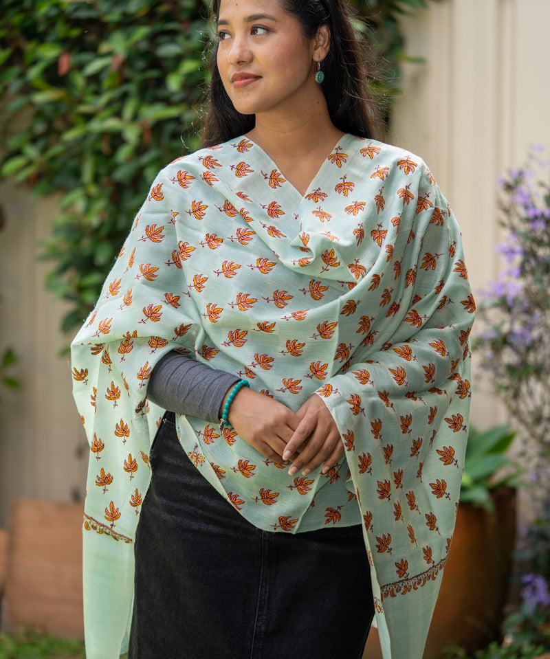 Embroidered Pashmina Shawl - Handwoven Shawl 