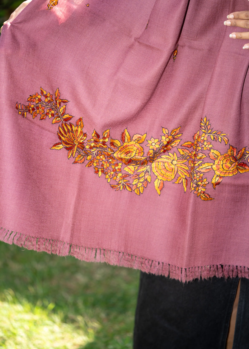 Embroidered Pashmina Shawl - Himalayas Shop