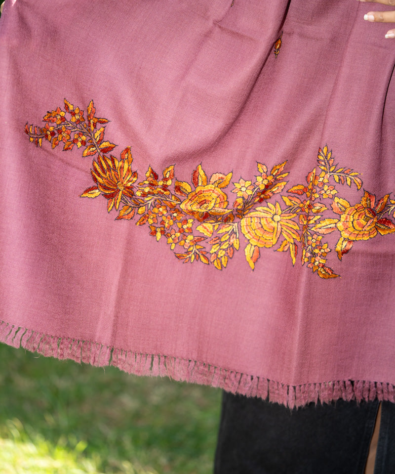 Embroidered Pashmina Shawl - Himalayas Shop