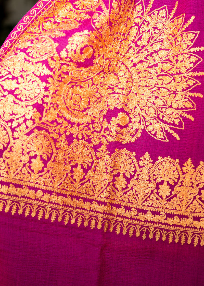 Heavy Embroidered Pashmina Shawl - Shop now.