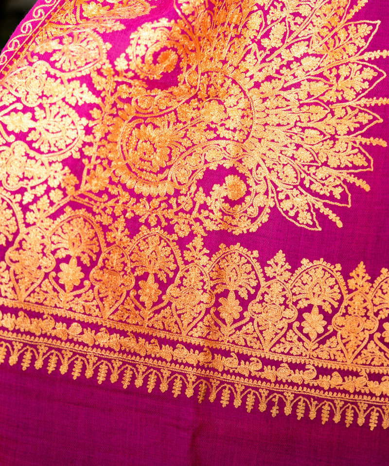 Heavy Embroidered Pashmina Shawl - Shop now.
