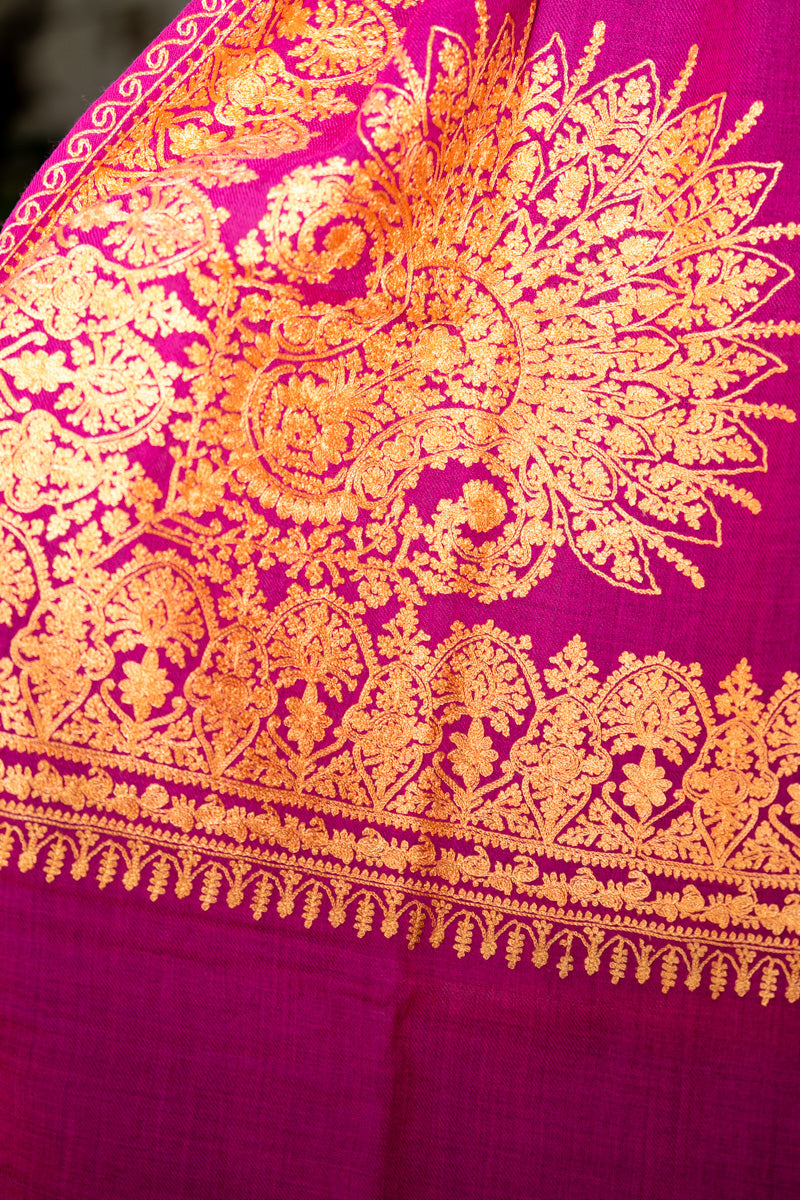 Heavy Embroidered Pashmina Shawl - Shop now.