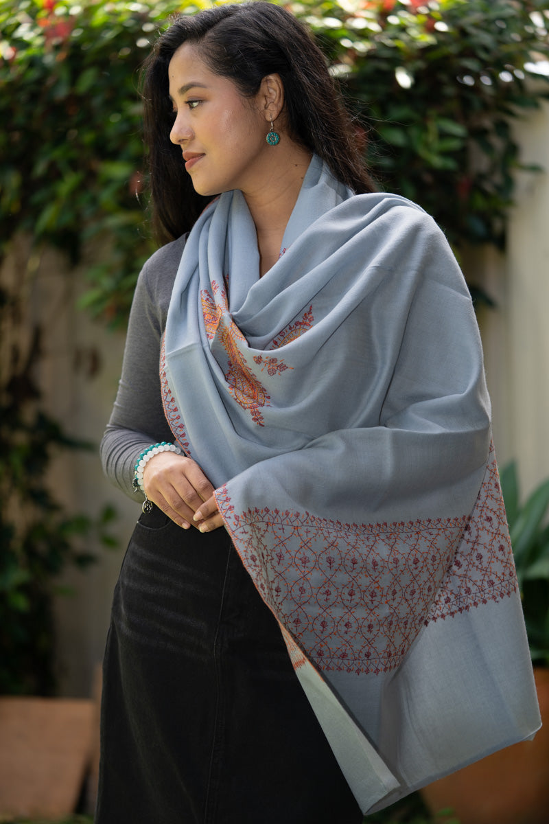 Light Embroidered Pashmina Shawl for every occasion.
