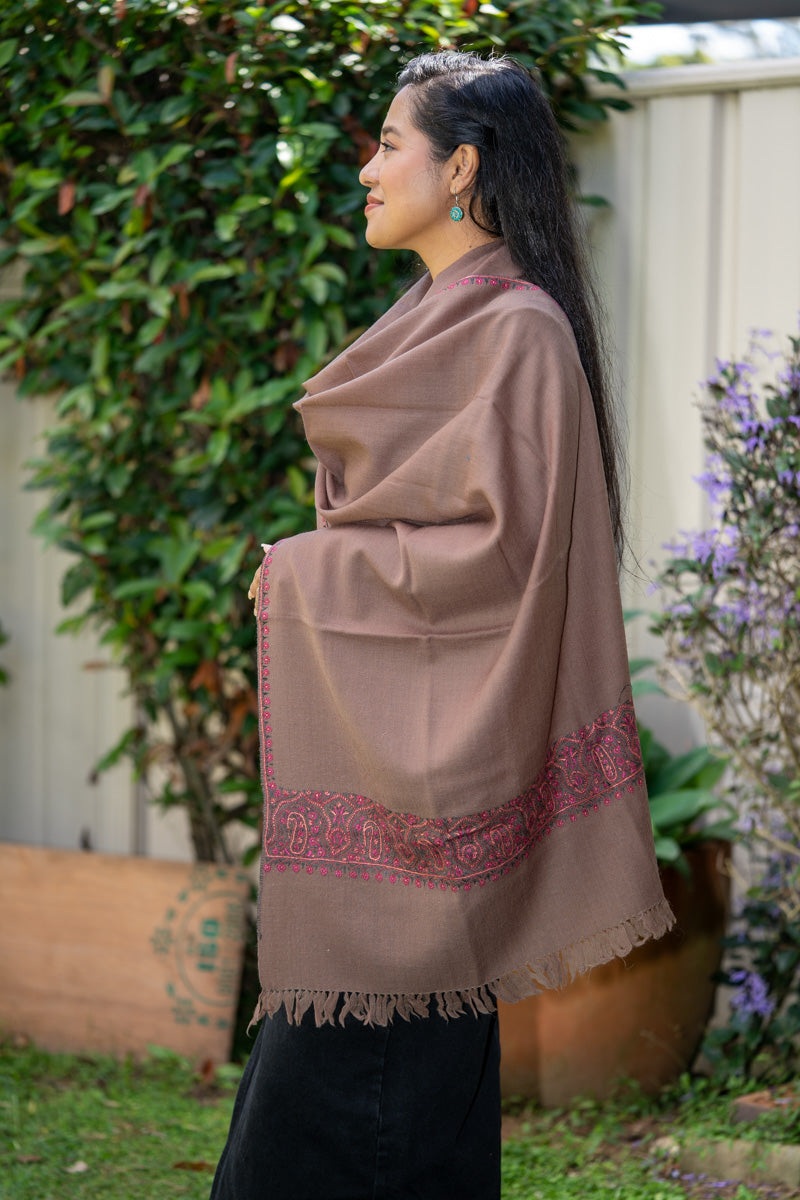 Light Embroidery Pashmina Shawl - Everyday wear