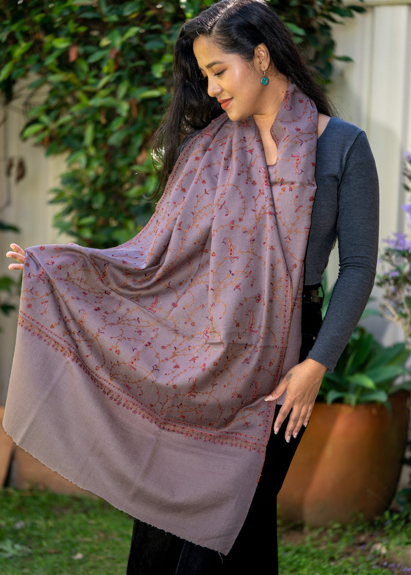 Embroidery Pashmina  - Authentic cashmere Shawl