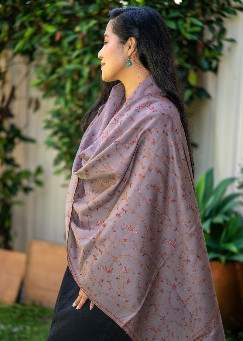 Embroidery Pashmina  - Authentic cashmere Shawl