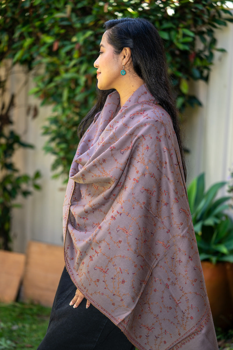 Embroidery Pashmina  - Authentic cashmere Shawl