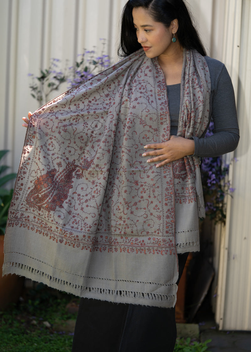 100 % Cashmere Embroidery Pashmina Shawl