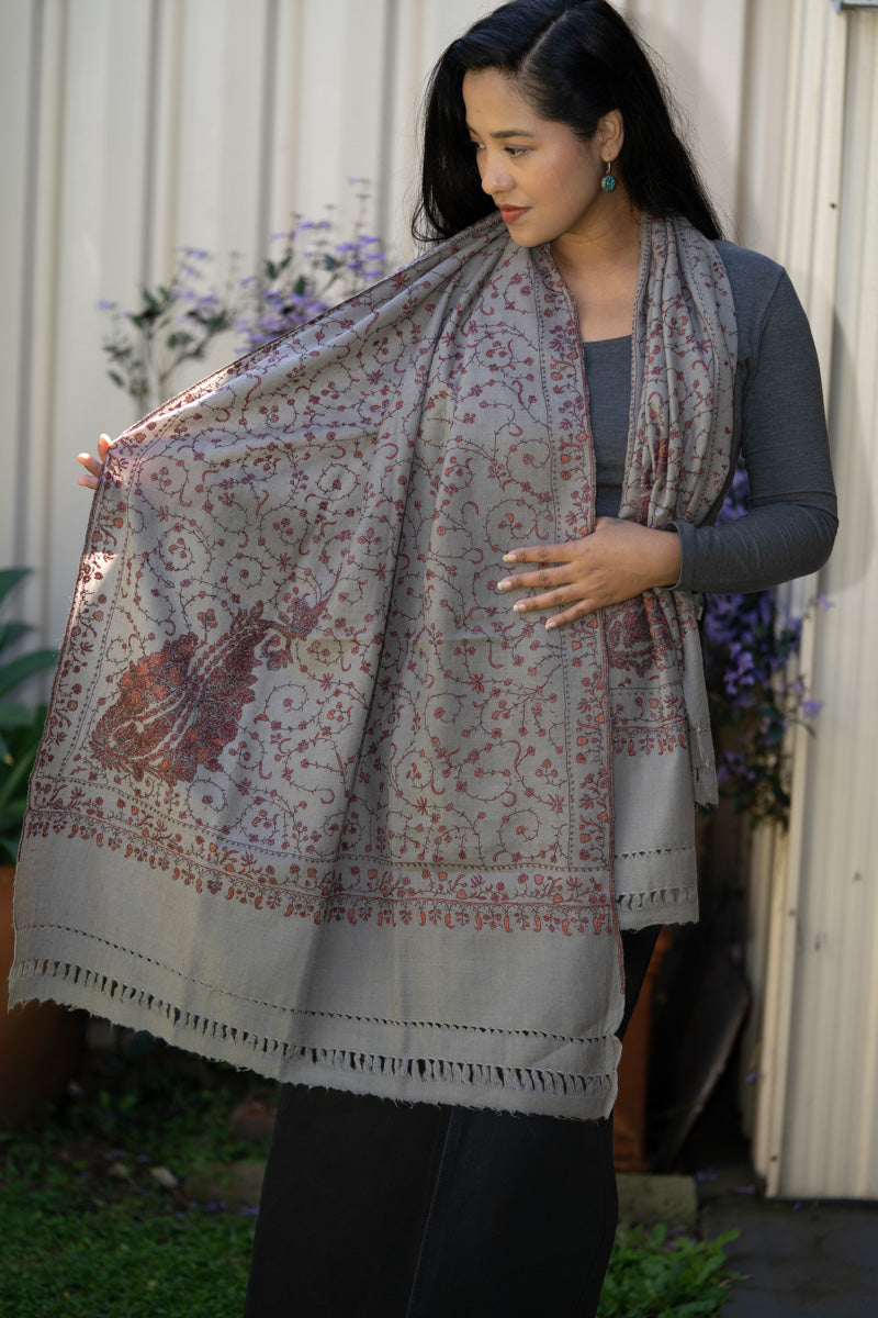 100 % Cashmere Embroidery Pashmina Shawl