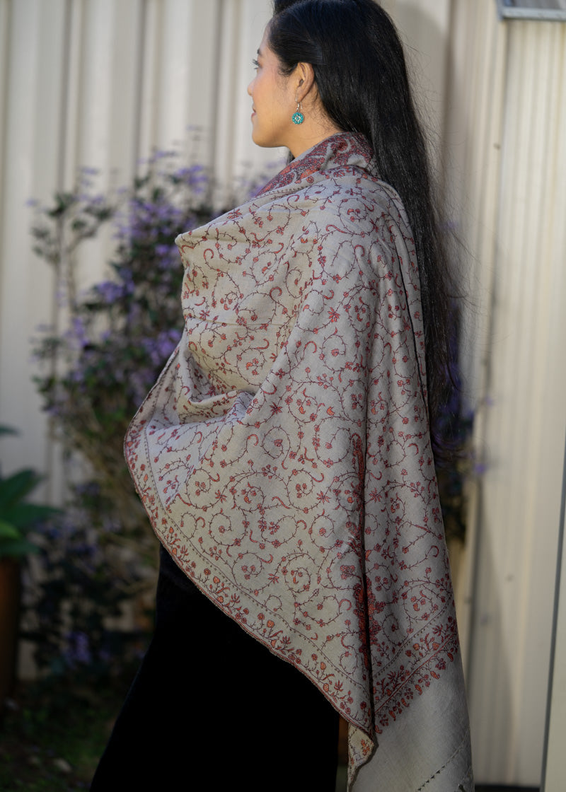 100 % Cashmere Embroidery Pashmina Shawl