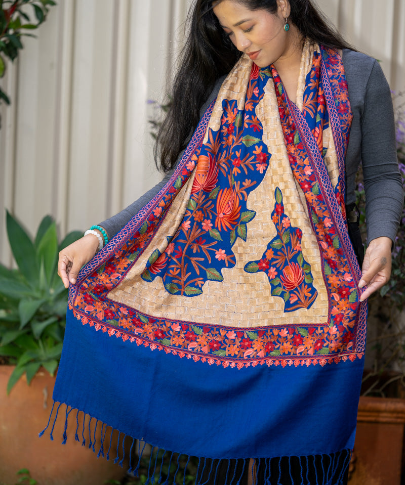 Embroidered Pashmina Shawl - Premium quality shawl 