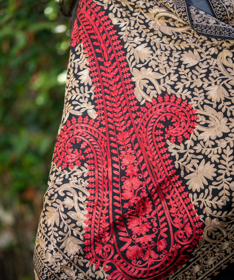 Heavy Embroidered Pashmina Shawl - Himalayas Shop
