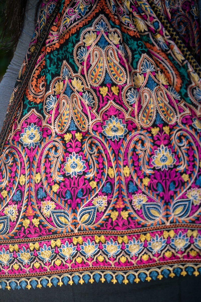Heavy Embroidered Pashmina Shawl - Fashion accessories