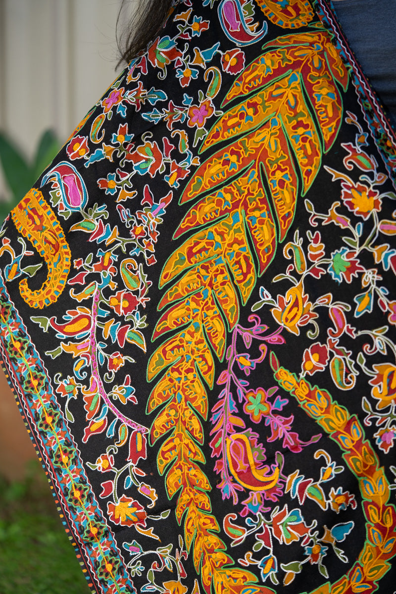 Heavy Embroidered Pashmina Shawl