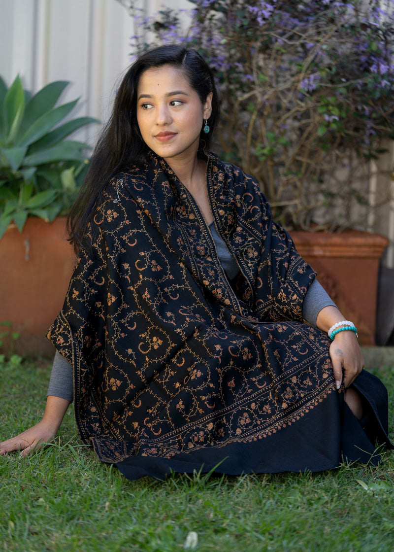 Embroidery Pashmina Shawl - Handwoven shawl for everyday wear.
