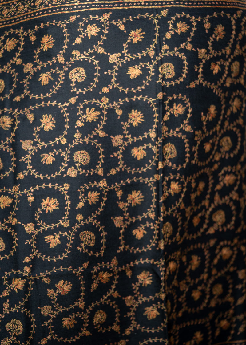Embroidery Pashmina Shawl - Handmade in Nepal