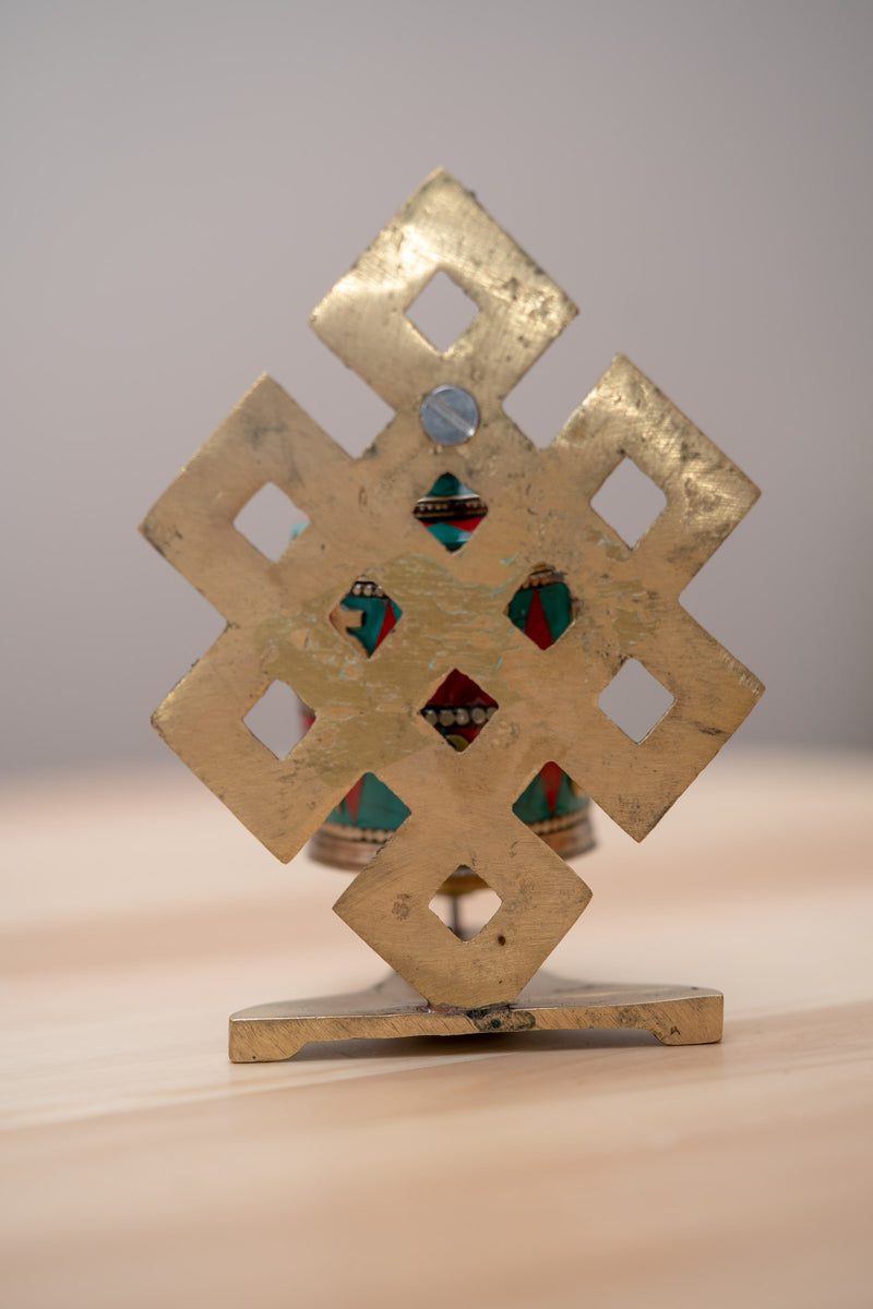 Endless Knot Turquoise Prayer Wheel