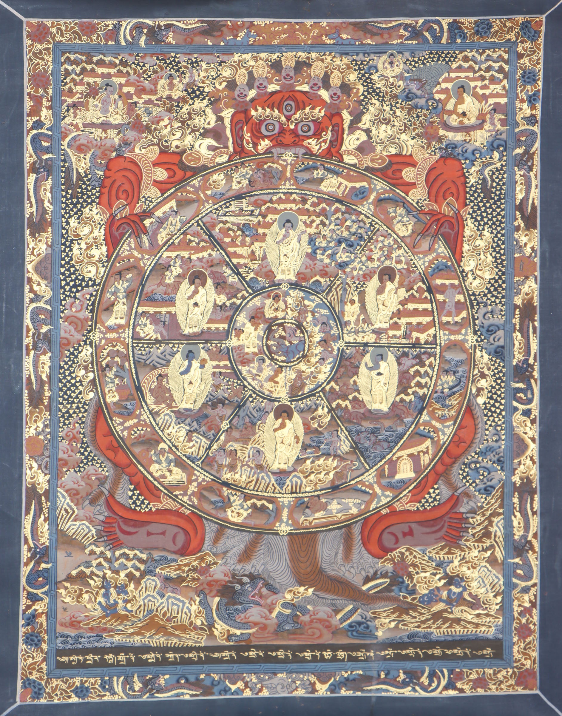 Wheel of Life Thangka  provides  an effective tool for spiritual contemplation and understanding.