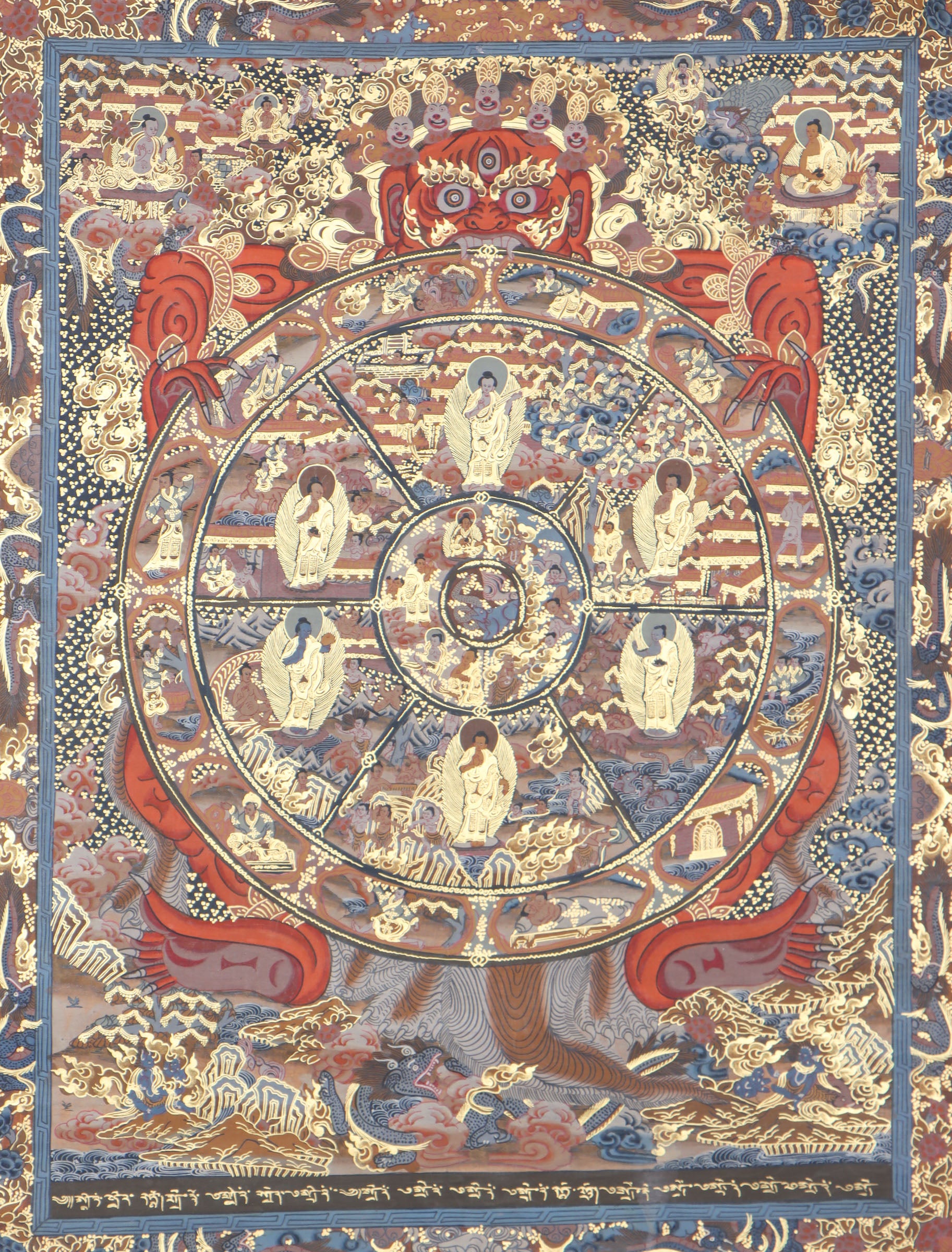 Wheel of Life Thangka provides an effective tool for spiritual contemplation and understanding.