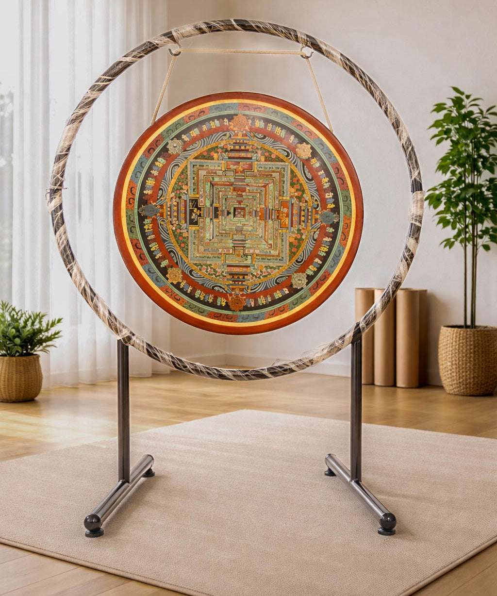 Gong stand for display and on sale
