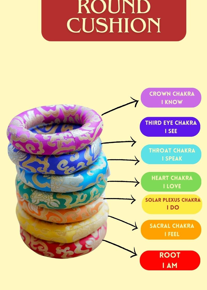 Ring Silk Cushion - Singing Bowl Companion