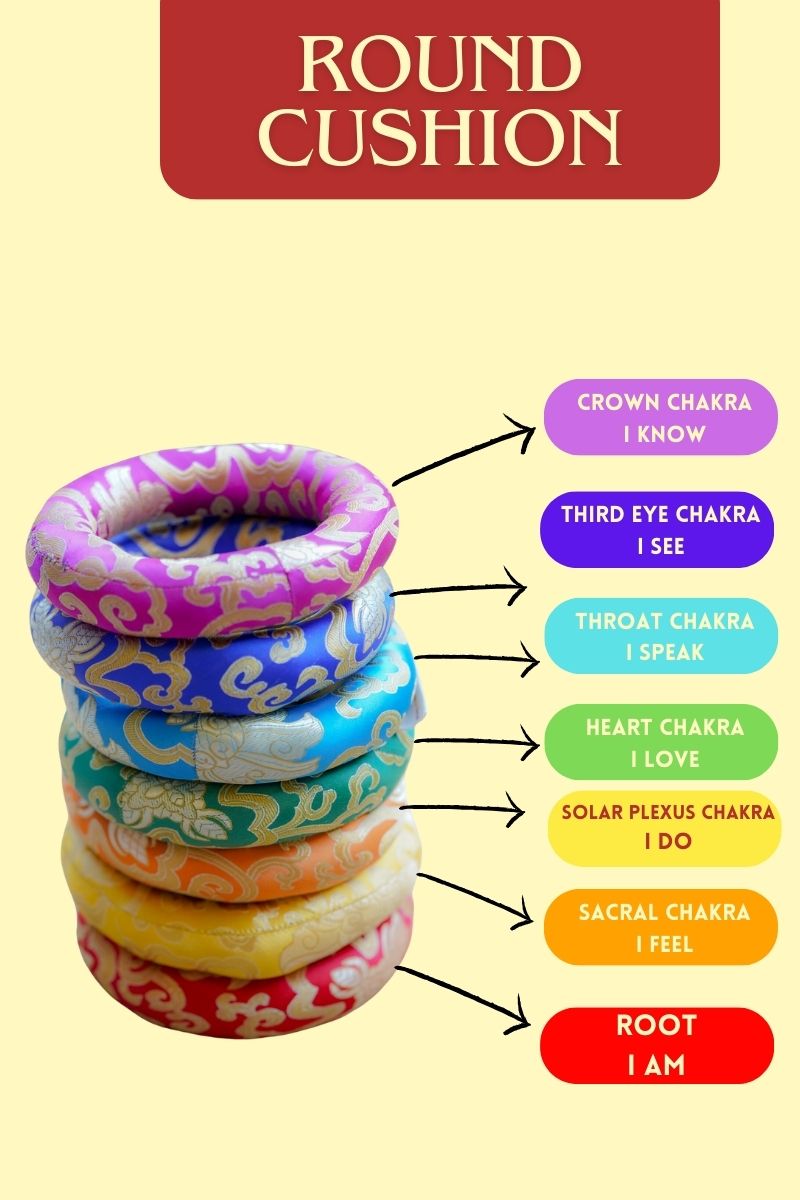 Ring Silk Cushion - Singing Bowl Companion