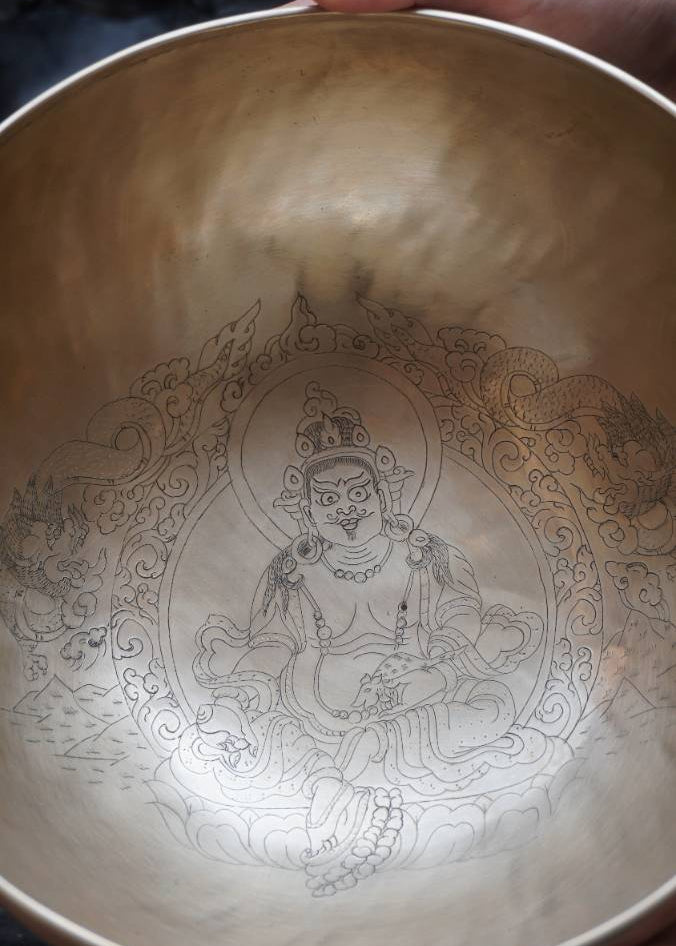 Zambala Carved Singing Bowl for meditation.