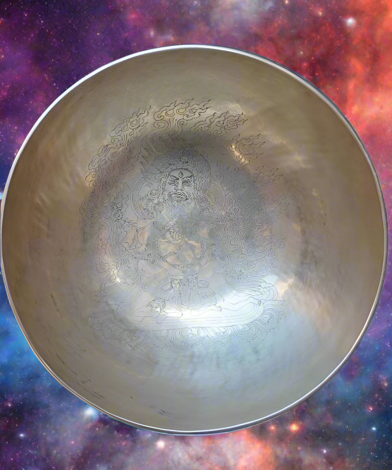 Mahakala Engraved Singing Bowl - Sound Healing Bowl