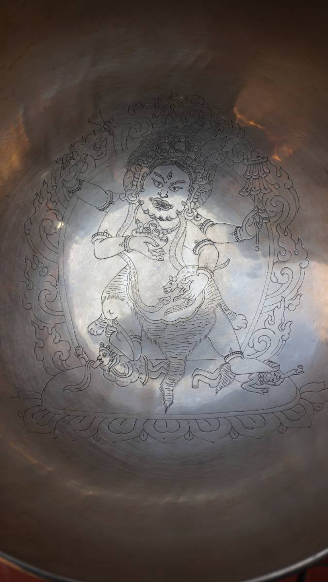 Zambala Engraved Singing Bowl for Sound Healing.