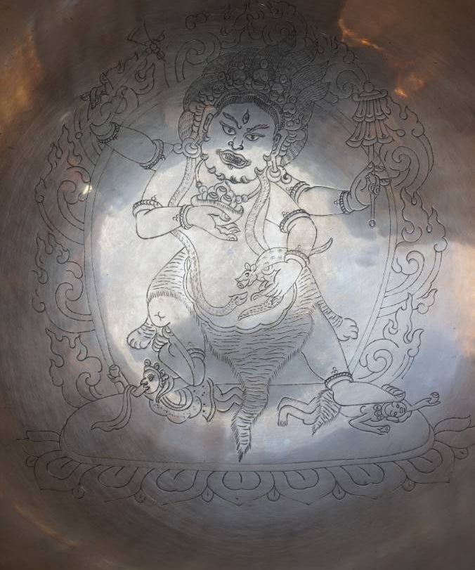 Zambala Engraved Singing Bowl for Sound Healing.