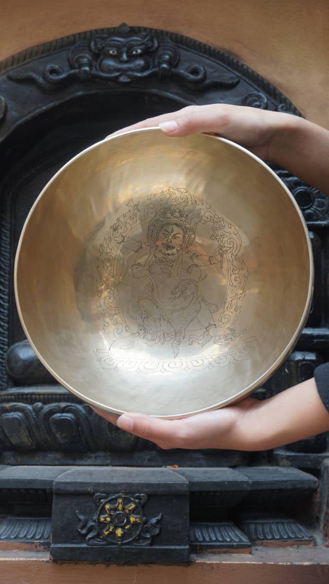 Zambala Engraved Singing Bowl for Sound Healing.