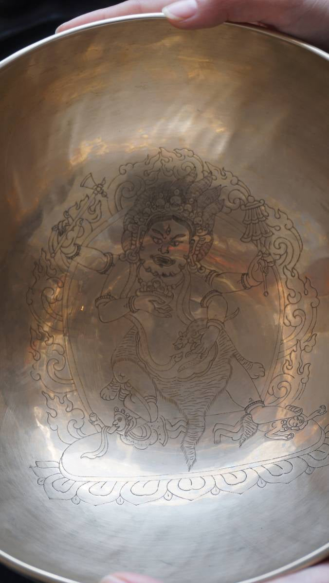Zambala Engraved Singing Bowl for Sound Healing.