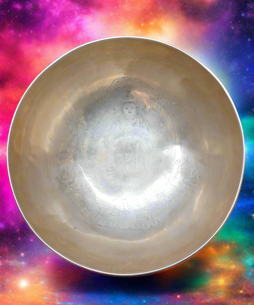 Standing Tara Engraved Singing Bowl