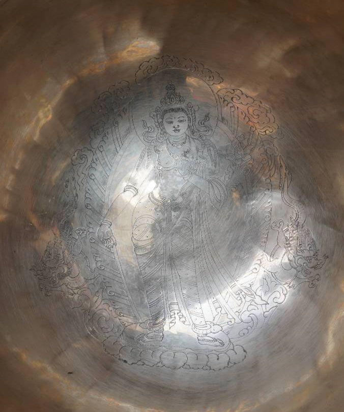 Standing Tara Engraved Singing Bowl