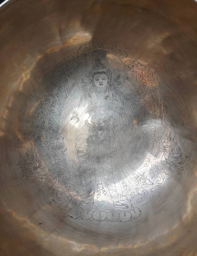 Standing Tara Engraved Singing Bowl