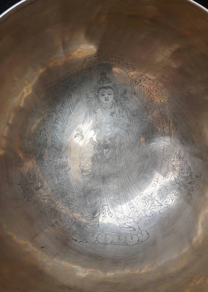 Standing Tara Engraved Singing Bowl