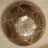 All-Seeing Eye Handcrafted Singing Bowl - Tibetan Handcrafted Bowl