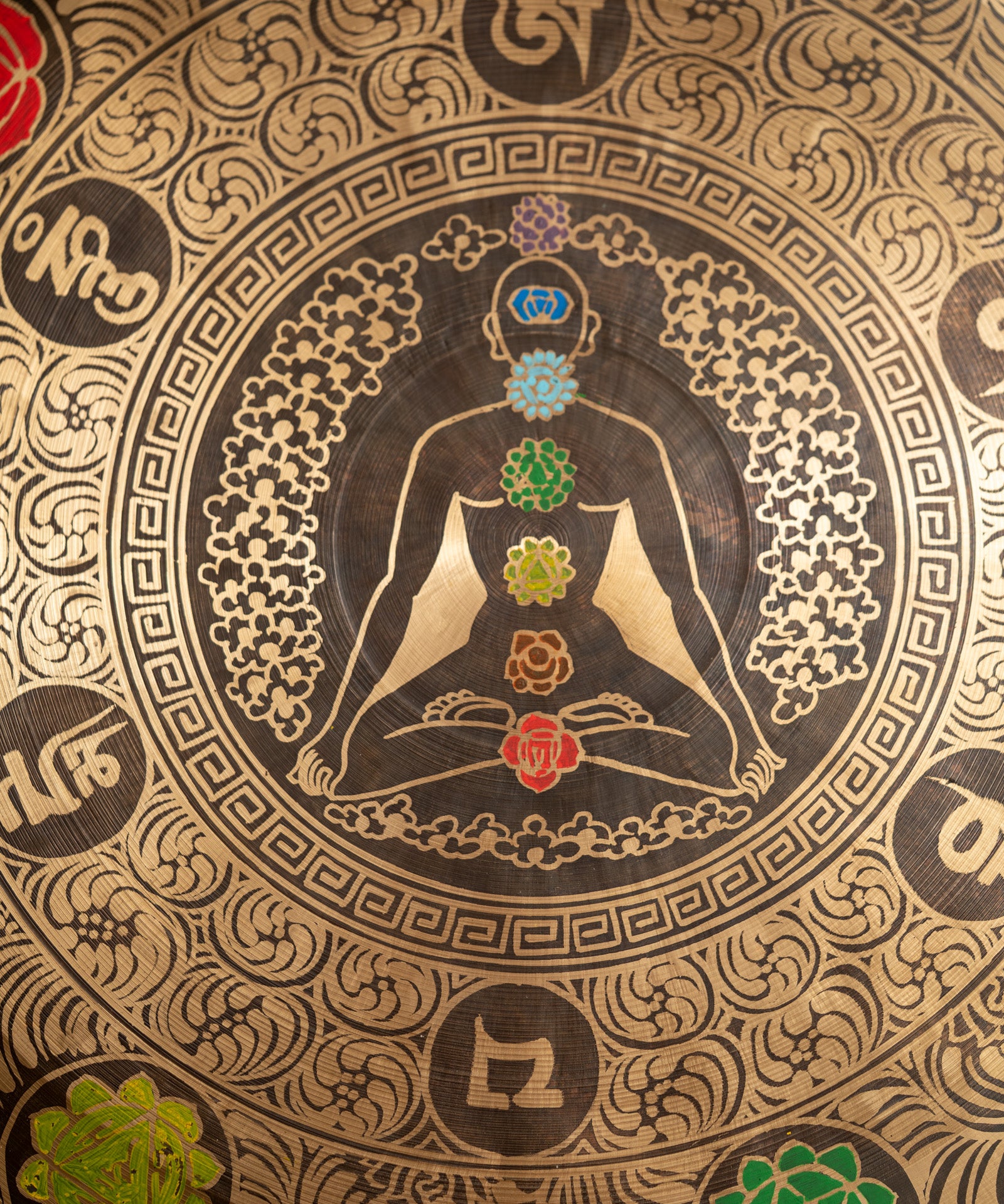 Chakra Gong - Painted Tibetan Gong