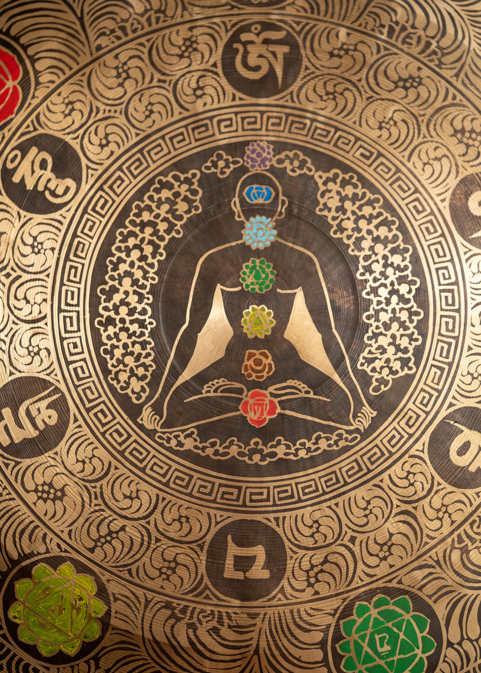 Chakra Gong - Painted Tibetan Gong
