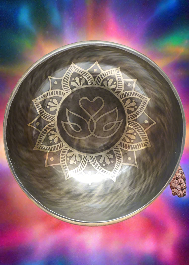 Lotus Mandala Singing Bowl - Tibetan Meditation Bowl