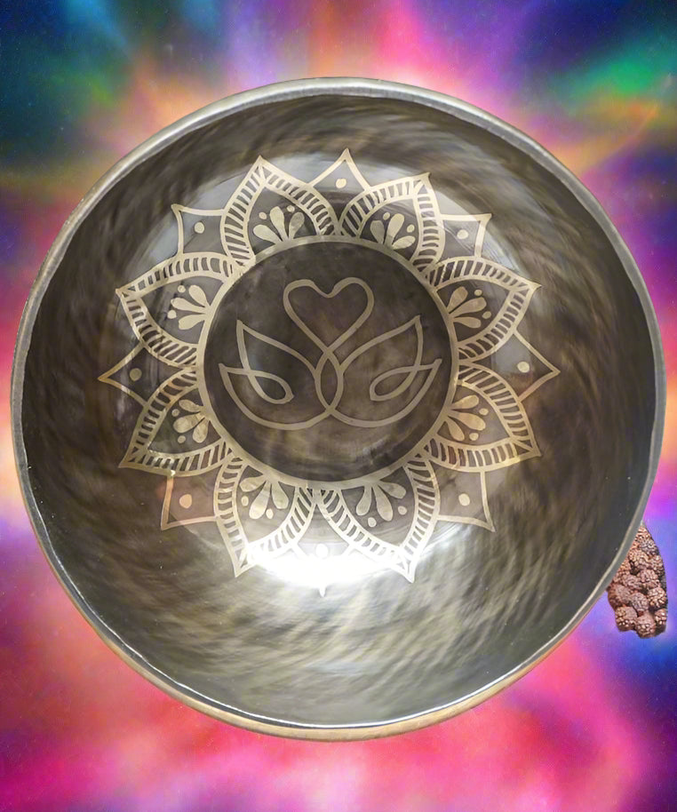 Lotus Mandala Singing Bowl - Tibetan Meditation Bowl