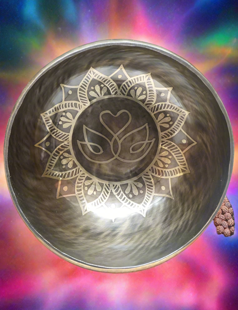 Lotus Mandala Singing Bowl - Tibetan Meditation Bowl