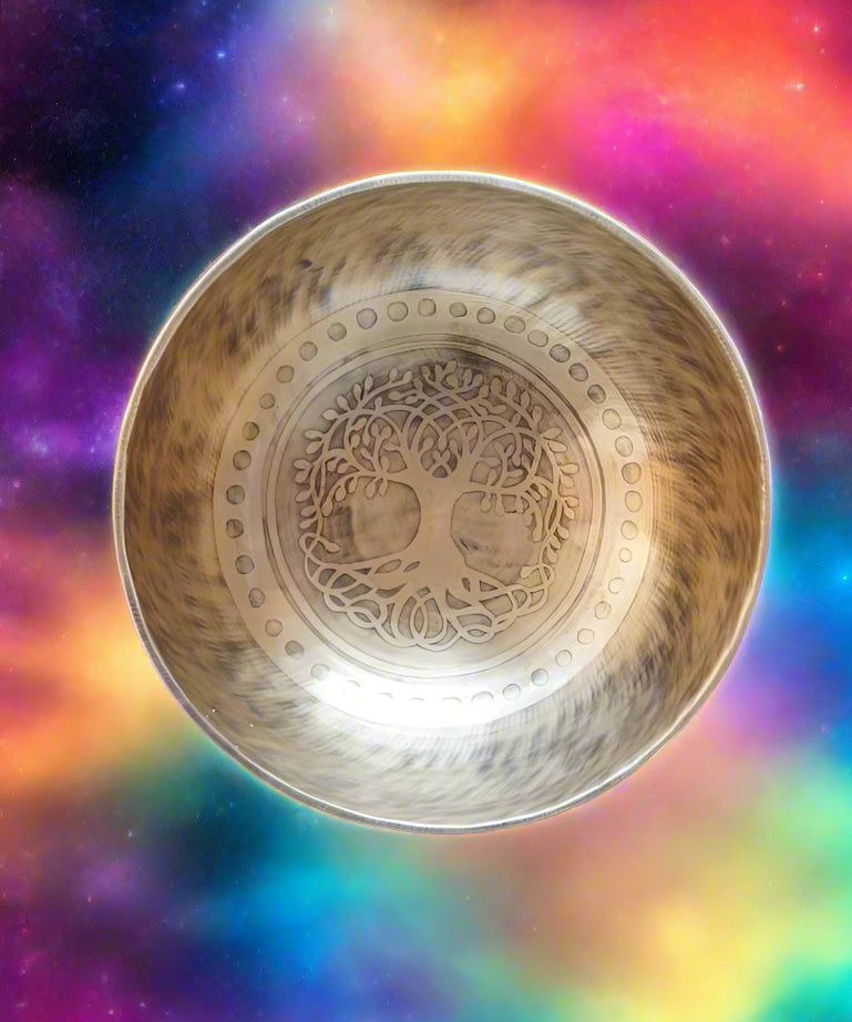Tree of life Singing Bowl for meditation and sound healing.