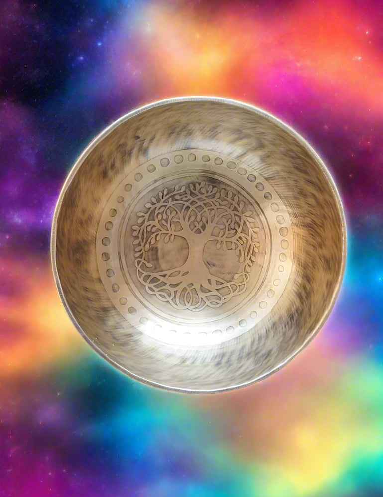 Tree of life Singing Bowl for meditation and sound healing.