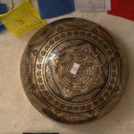 Green Tara Carved Singing Bowl - Meditation Bowl