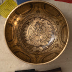 Green Tara Carved Singing Bowl - Meditation Bowl