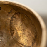 Green Tara Carved Singing Bowl - Meditation Bowl