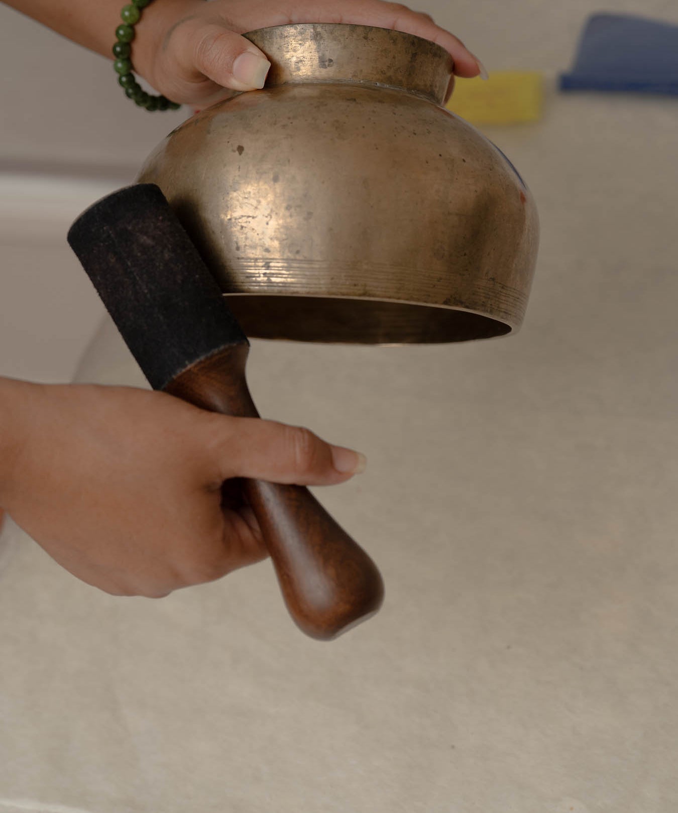 Naga singing bowl handcrafted in Nepal